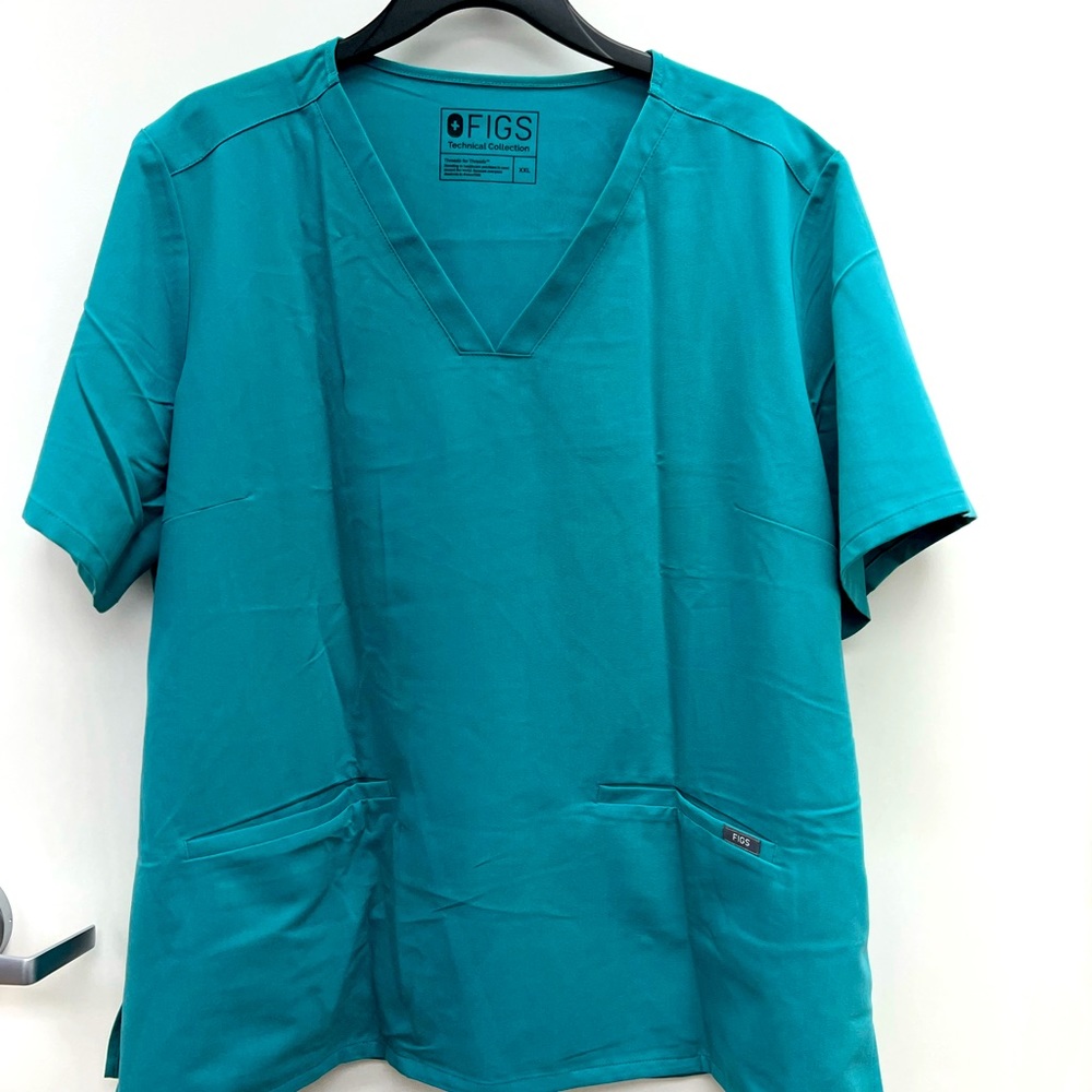 Figs Scrubs Surgical Green Casma 2XL Top & Yola 2XLP Pants Set